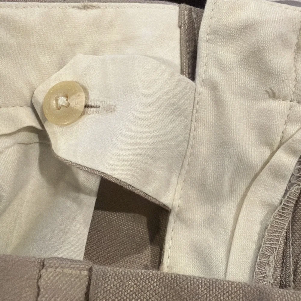 Polo Ralph Lauren Mens 34x30 Beige Cuffed Leg Seam Pleated Trousers Grandpa Pant